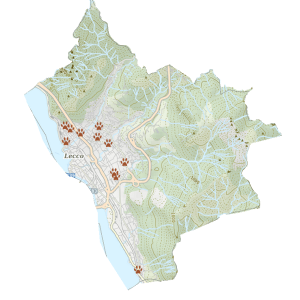 Mappa aree di sgambamento cani