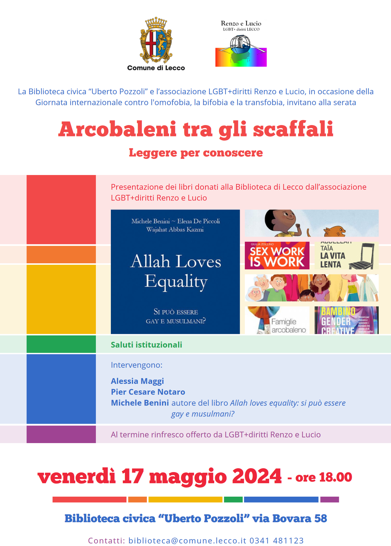 2405 arcobaleni tra gli scaffali